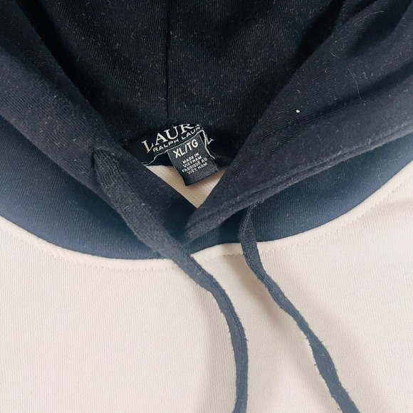 Lauren Ralph Lauren LRL 67 Colorblock Hoodie Womens XL White Red Black - Picture 3 of 7